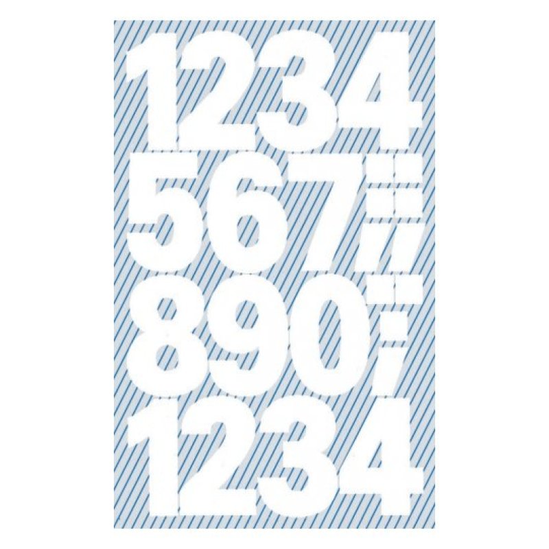 ZDesign HOME Sticker de chiffres, chiffres 0-9, blanc
