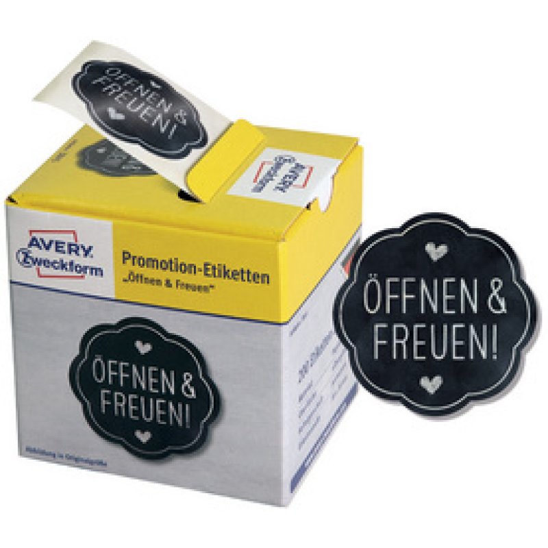 AVERY Zweckform Promotion-Etiketten "Danke", silber