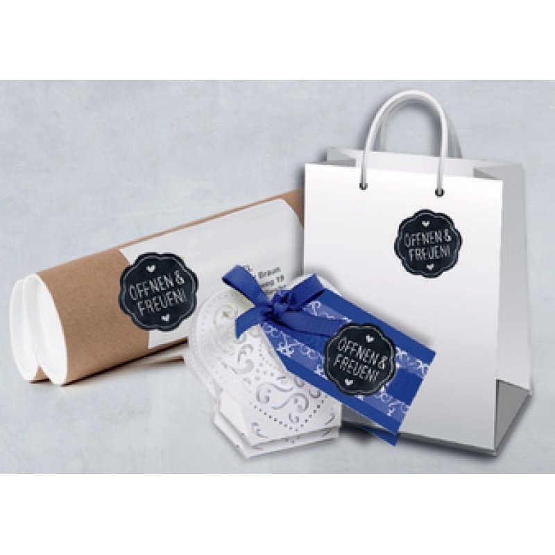 AVERY Zweckform Promotion-Etiketten "Öffnen", schwarz