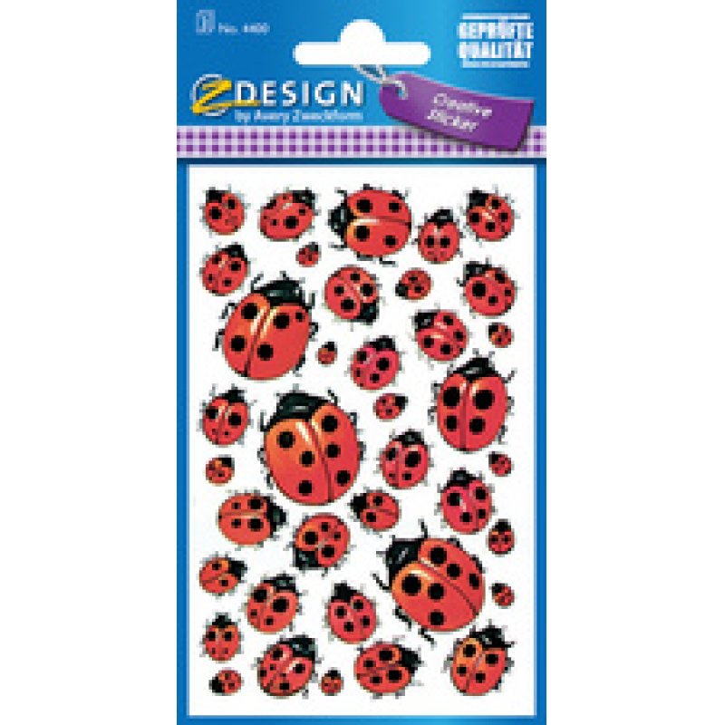 AVERY Zweckform ZDesign Sticker "coccinelle et trèfle"