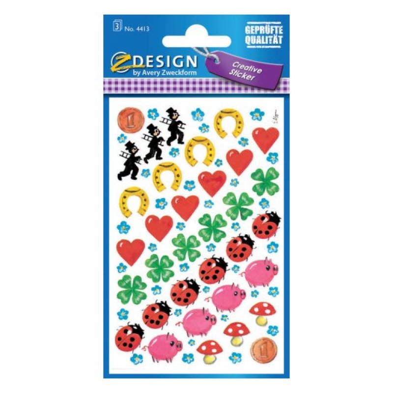 Avery 4413 decorative sticker Paper Multicolour Permanent 102 pc(s)