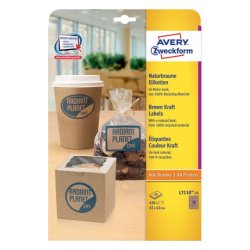AVERY Zweckform Etiquette couleur Kraft, 62 x 42 mm