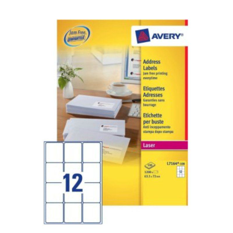 Avery L7164-100 addressing label Self-adhesive label White