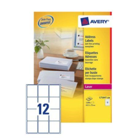 AVERY Zweckform Etiquette d'adresse, 63,5 x 72,0 mm, blanc