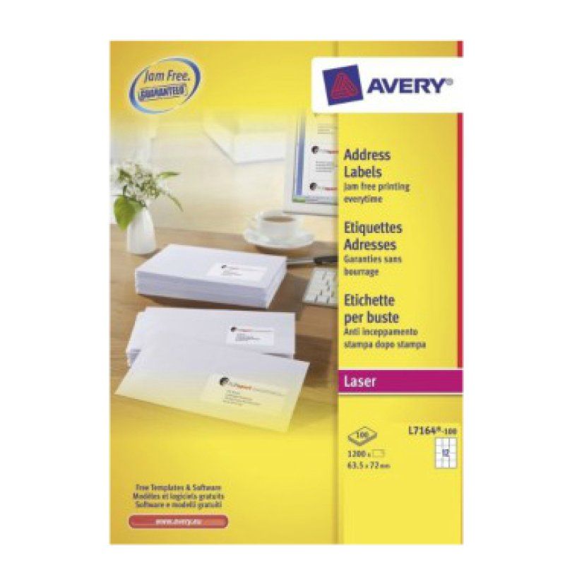 AVERY Zweckform Etiquette d'adresse, 63,5 x 72,0 mm, blanc