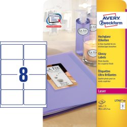 AVERY Zweckform Etiquette photo, ultra brillante, blanc