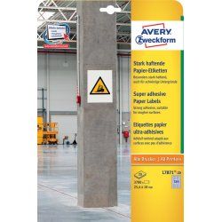 Avery L7871-20 étiquette auto-collante Rectangle Permanent Blanc 3780 pièce(s)