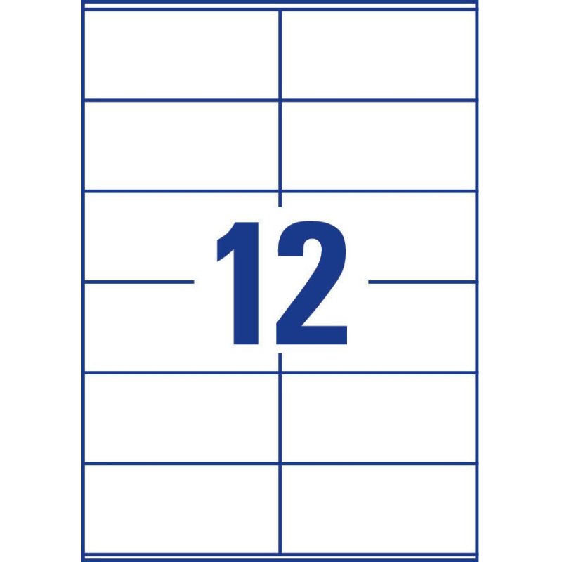 Avery L7875-20 self-adhesive label Rectangle Permanent White 240 pc(s)