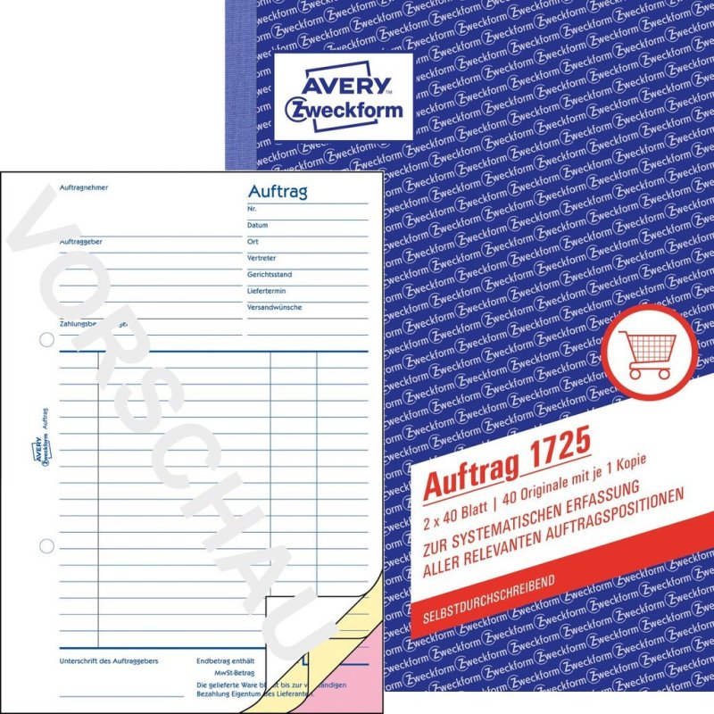 Avery 1721-5 accounting form/book A5 40 pages