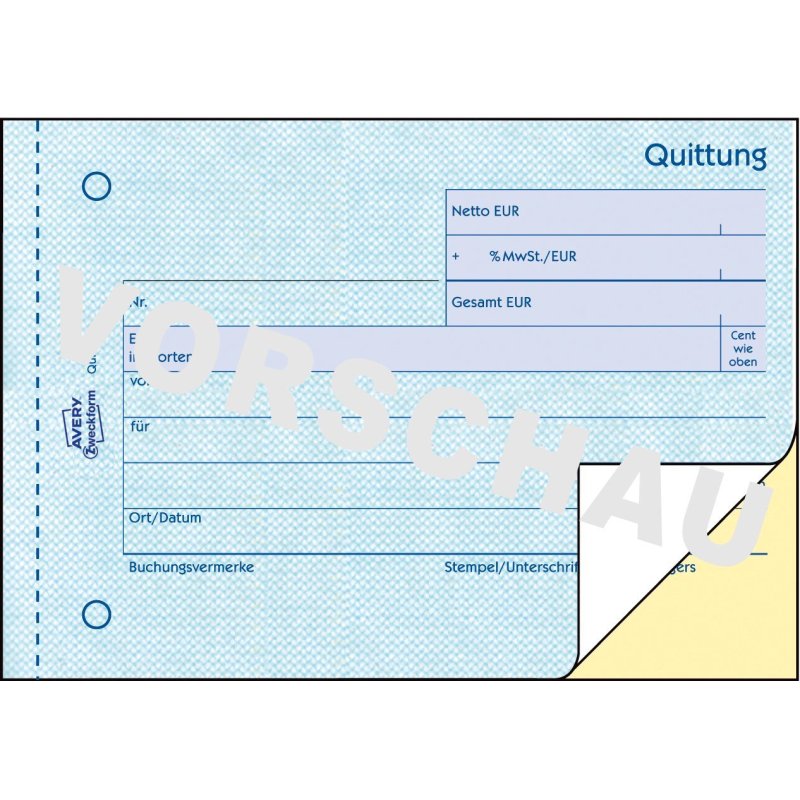 Avery 1735-5 accounting form/book A6 40 pages