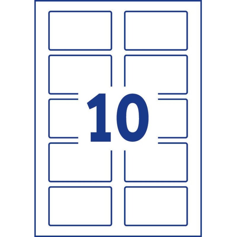 Avery L4785-20 self-adhesive label Rounded rectangle Removable White 200 pc(s)