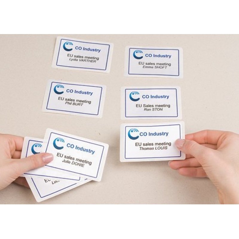 AVERY Badges autocollants, 80 x 50 mm, blanc