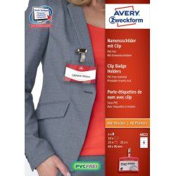 AVERY Porte-badge à pince, 90 x 60 mm