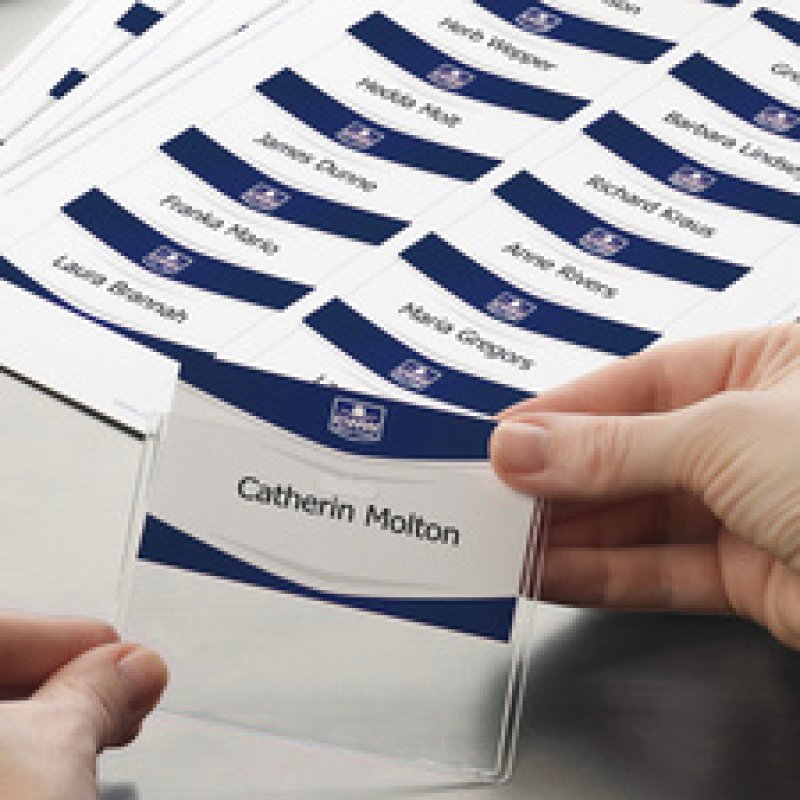 AVERY Insert imprimable pour badge, 86 x 55 mm, blanc