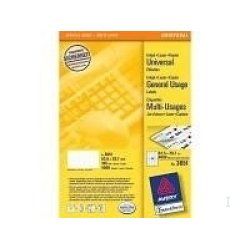 Avery Universal Labels, White 52,5x29,7mm (200) étiquette auto-collante 8000 pièce(s)