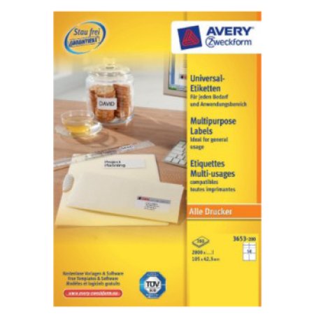 AVERY Zweckform Etiquette universelle, 105 x 42,3 mm, blanc