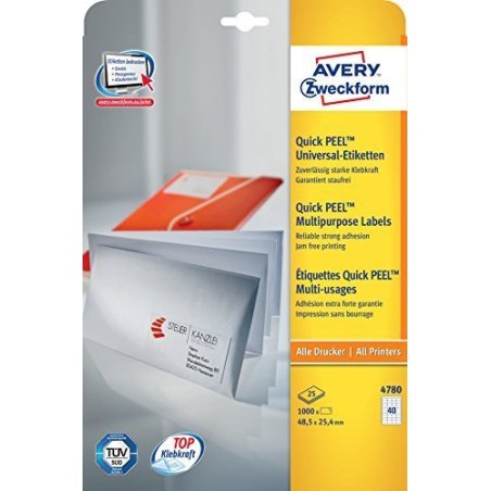 Avery 4780 printer label White Self-adhesive printer label
