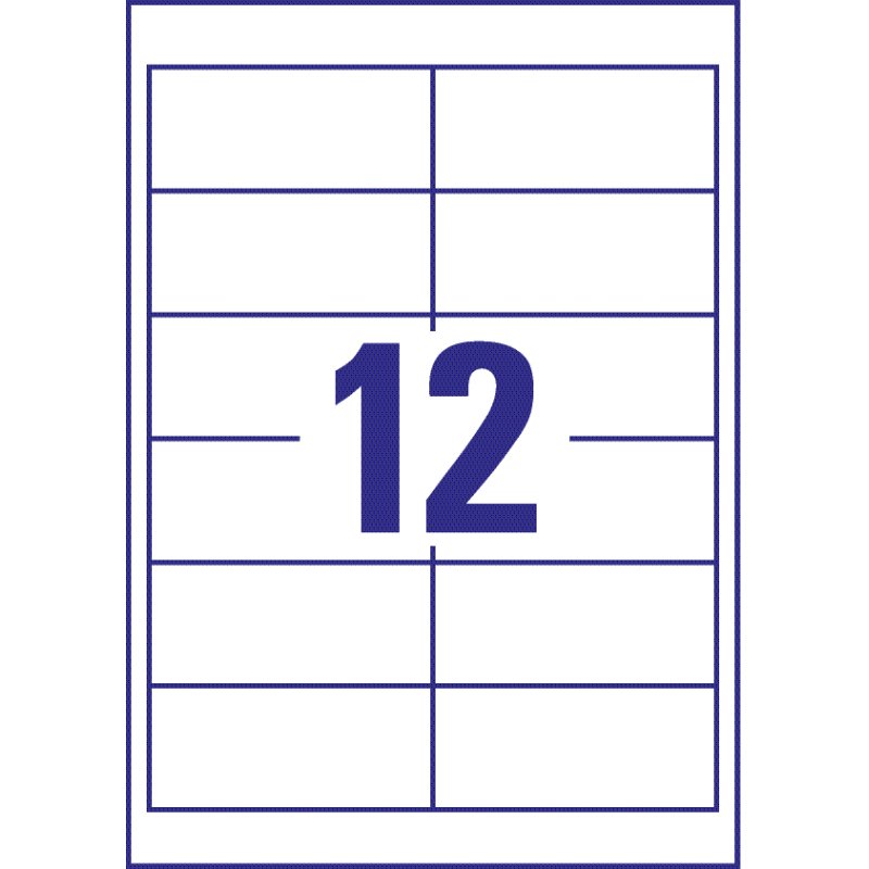 AVERY Zweckform Etiquette universelle, 97 x 42,3 mm, blanc