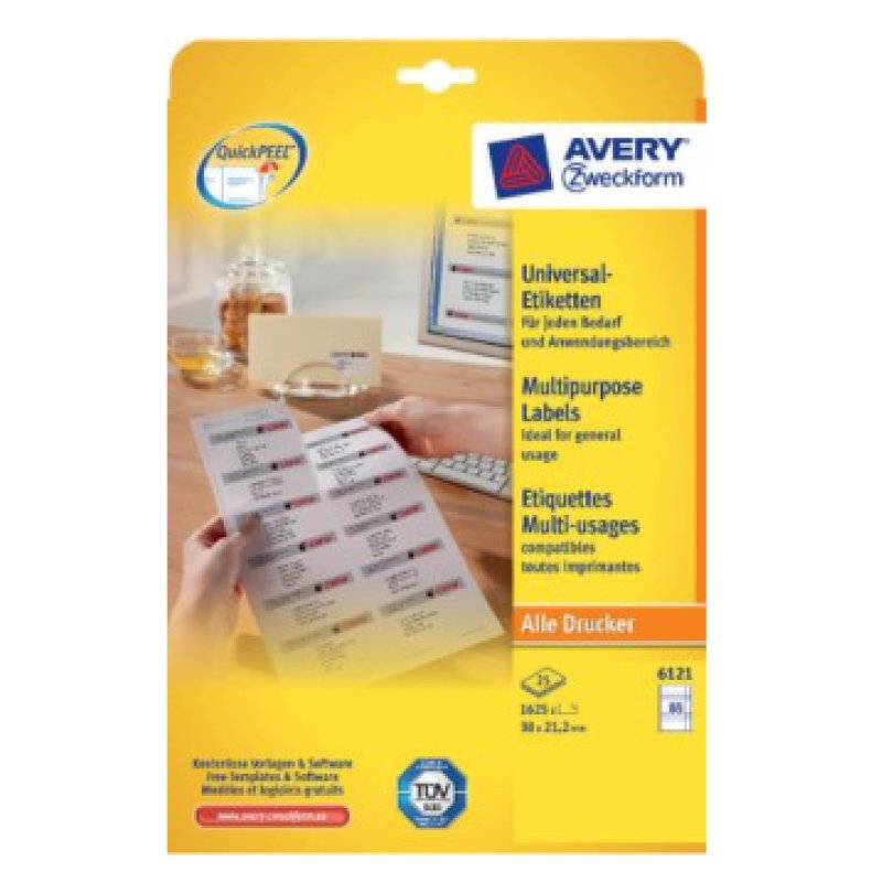 Avery 6121 printer label White