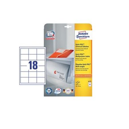 Avery 6171 self-adhesive label White 450 pc(s)