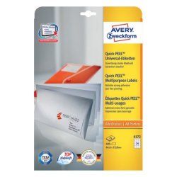 Avery 6172 self-adhesive label Rectangle Permanent White 600 pc(s)