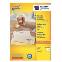 Avery 3478-200 self-adhesive label White 200 pc(s)