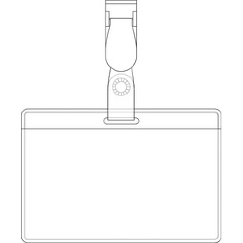 pavo Porte-badge, avec clip, 60 x 90 mm, transparent