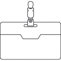 pavo Porte-badge, avec clip, 60 x 90 mm, transparent