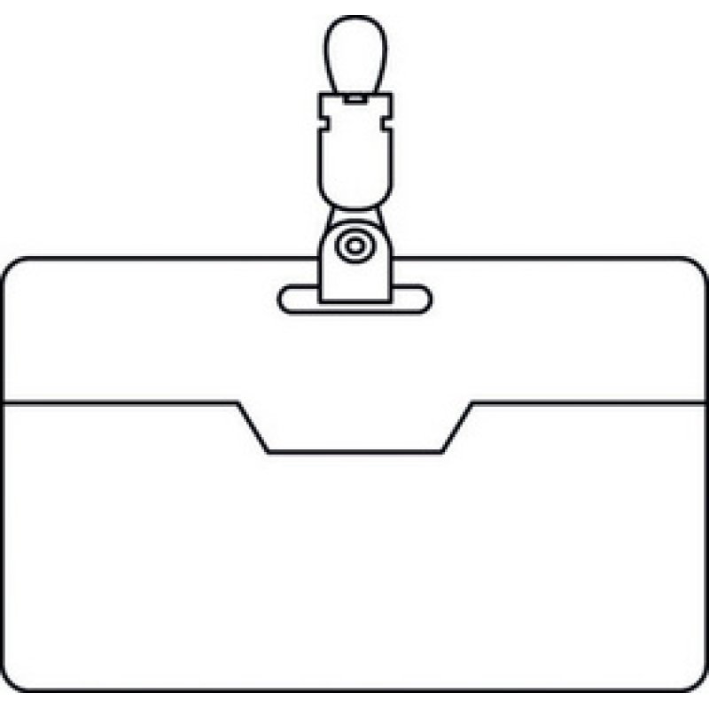 pavo Porte-badge, avec clip, 60 x 90 mm, transparent