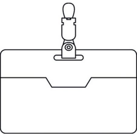 pavo Porte-badge, avec clip, 60 x 90 mm, transparent