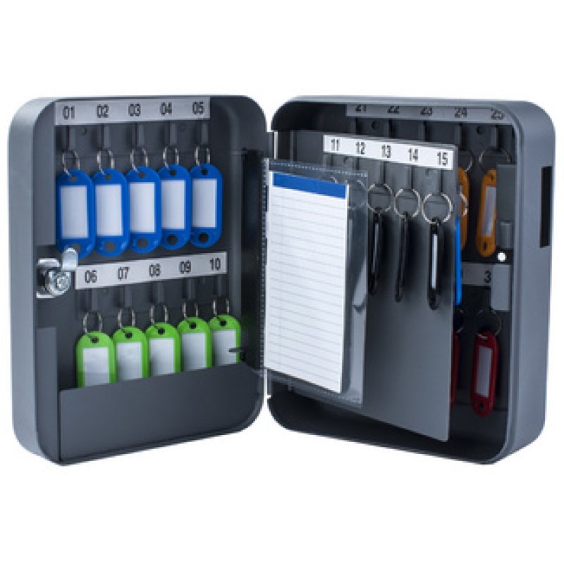 pavo Armoire à clés pour 20 clés, gris foncé