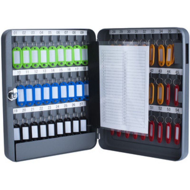 pavo Armoire à clés pour 30 clés, gris foncé