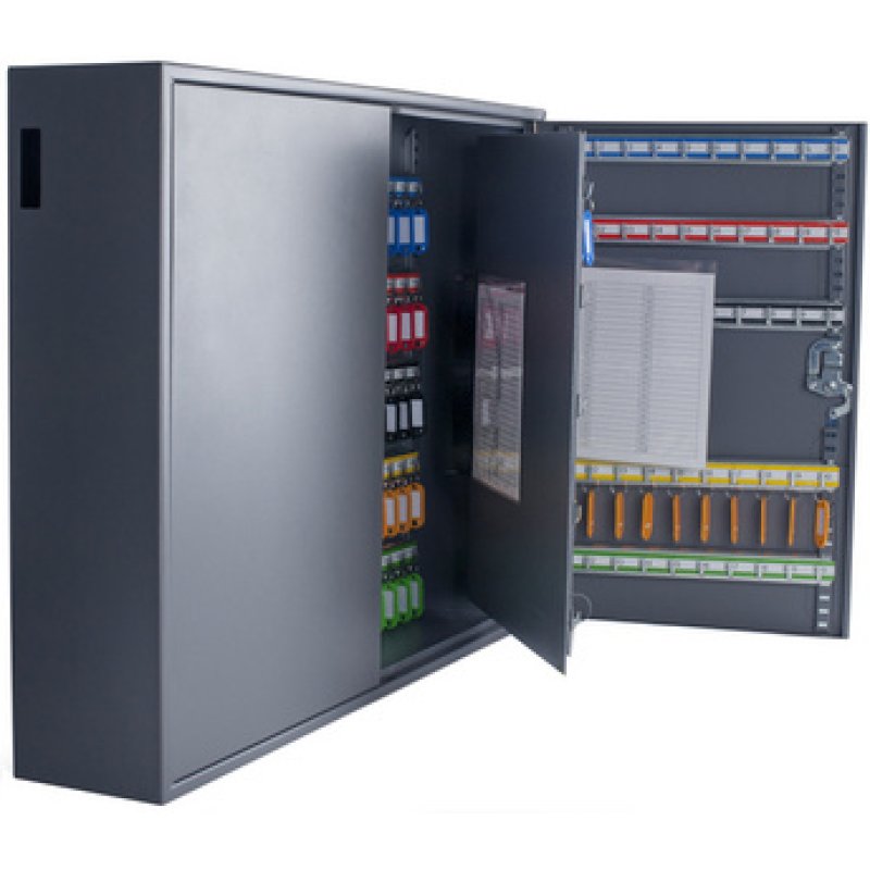 pavo Armoire à clés pour 300 clés, gris foncé