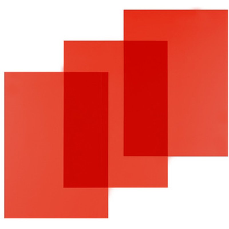 pavo plats de couverture, A4, PVC, 0,20 mm,rouge transparent