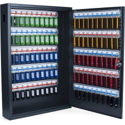 pavo Armoire à clés Deluxe, pour 100 clés, gris foncé