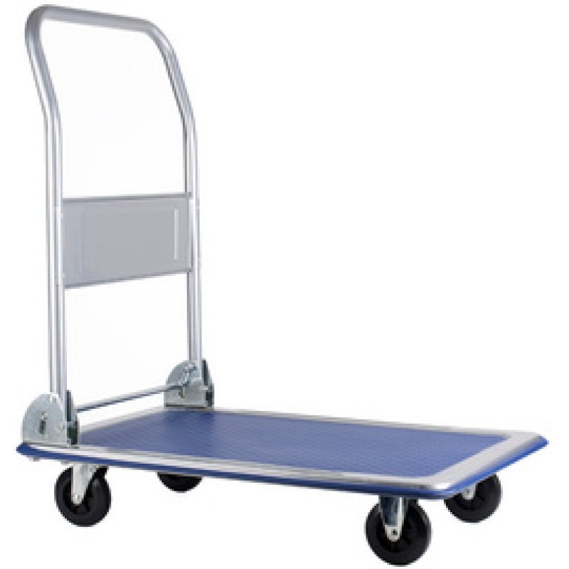 pavo Chariot à plate-forme, capacité: 150 kg, noir/bleu
