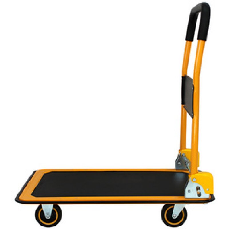 pavo Chariot à plate-forme, capacité: 150 kg, noir/orange