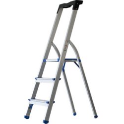 pavo Echelle repliable, 3 niveaux, argent/bleu