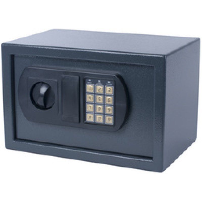 pavo Coffre-fort, avec serrure électronique, gris foncé