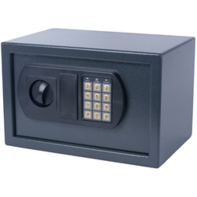 pavo Coffre-fort, avec serrure électronique, gris foncé
