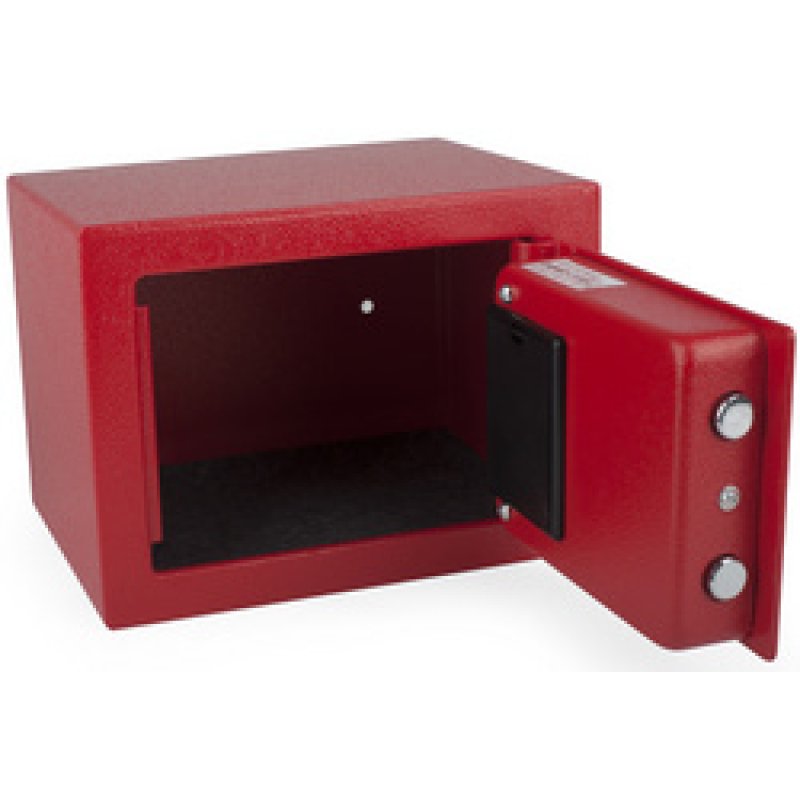 pavo Mini coffre-fort, avec serrure électronique, rouge