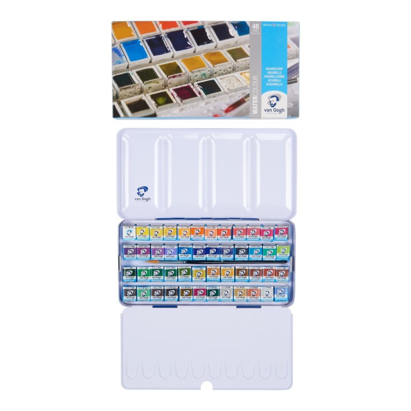 ROYAL TALENS Peinture aquarelle Van Gogh, kit de 48 dans un