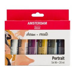 ROYAL TALENS Peinture acrylique AMSTERDAM Portrait, 6x 20 ml