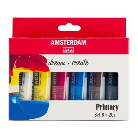 ROYAL TALENS Peinture acrylique AMSTERDAM Primary, 6x 20 ml