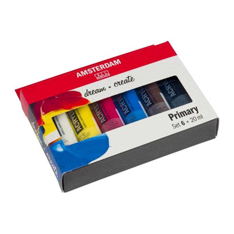 ROYAL TALENS Peinture acrylique AMSTERDAM Primary, 6x 20 ml