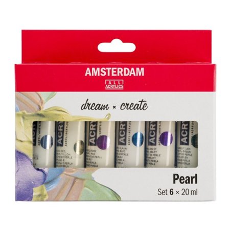 ROYAL TALENS Peinture acrylique AMSTERDAM Pearl, 6 x 20 ml