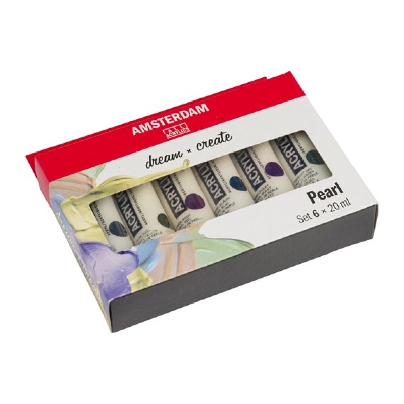 ROYAL TALENS Peinture acrylique AMSTERDAM Pearl, 6 x 20 ml