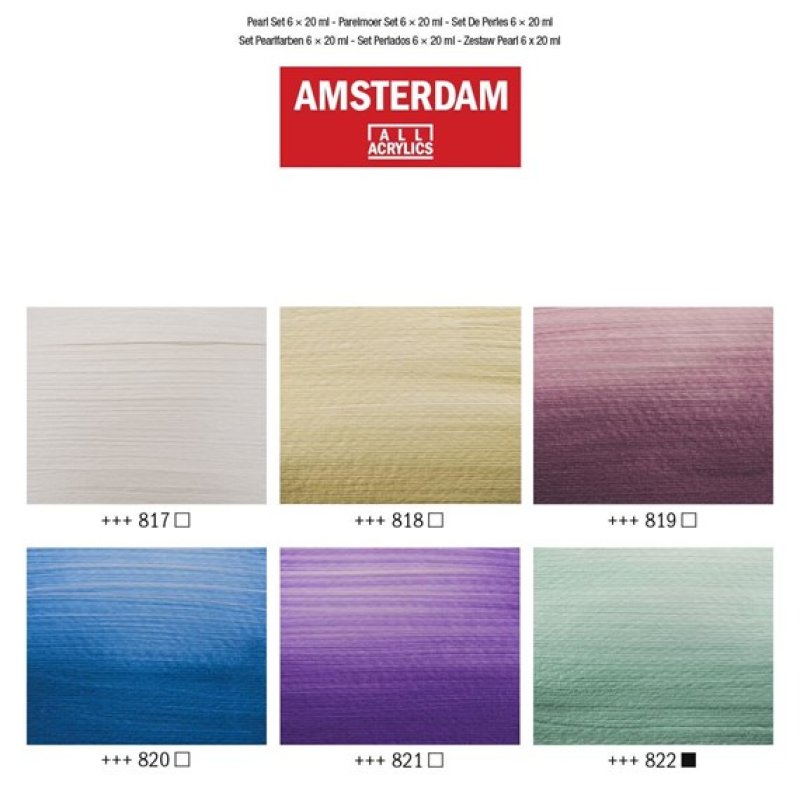 ROYAL TALENS Peinture acrylique AMSTERDAM Pearl, 6 x 20 ml
