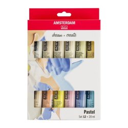 ROYAL TALENS Peinture acrylique AMSTERDAM Pastel, 12 x 20 ml