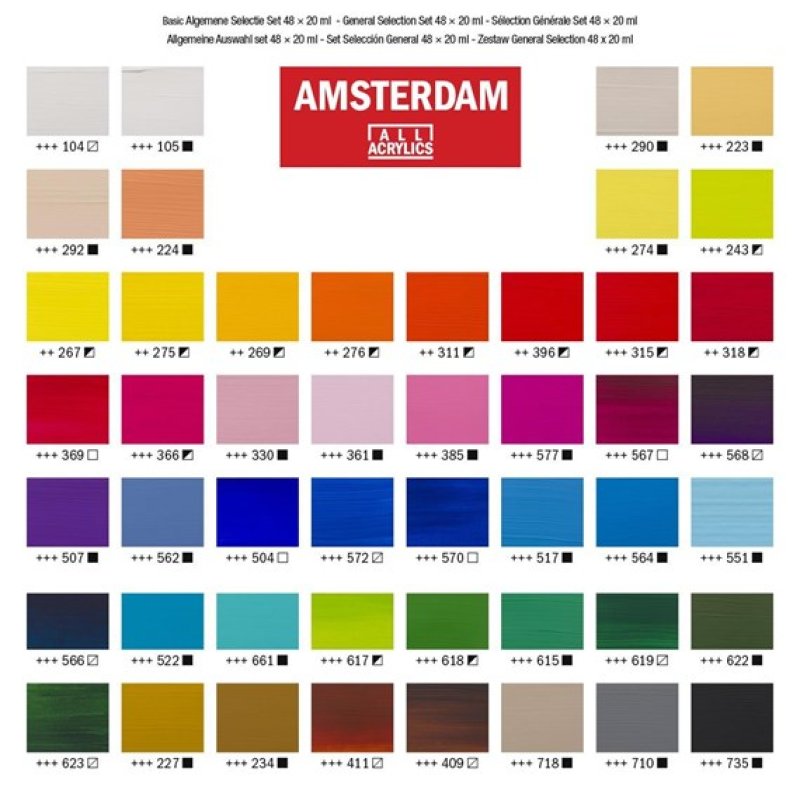 ROYAL TALENS Peinture acrylique AMSTERDAM General Selection
